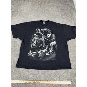 DGA Shirt Mens 3XL Black Imagination Gangster Art Graphic Tee Top Streetwear